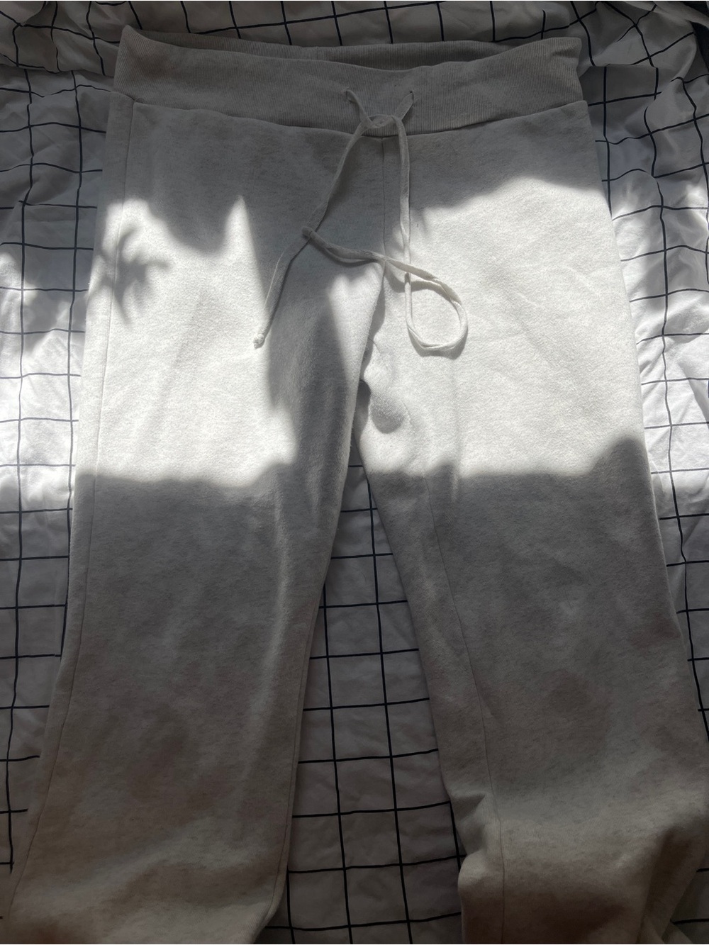 Brandy Melville Light Gray Wide Leg Flare Sweatpants